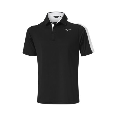 Camisa Polo Mizuno Comp Trim Hombre - Negros - Chile M526FCOSNQ